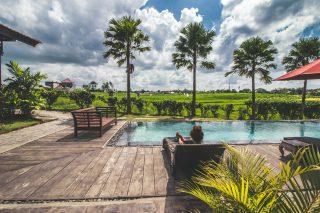 Unterkunft Bali Pool Reisfeld